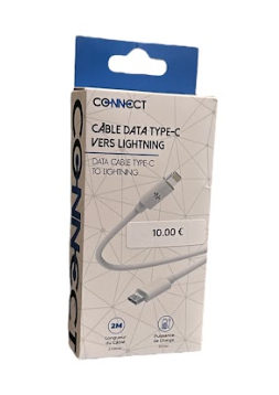 Câble Data CONNECT Type-C vers Lightning